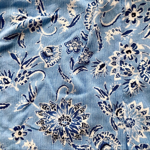 Blue Floral Summer Dress Spaghetti Straps - Picture 3 of 4